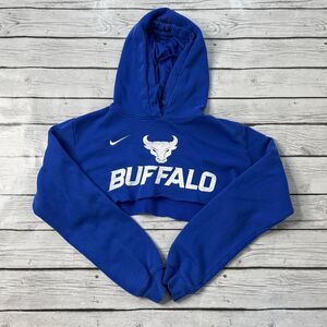 Nike University at Buffalo Blue Cropped Hoodie